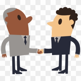 Free Business Shake Hand Simple Cartoon Of Shaking - Cartoon Businessman Shaking Hands Clipart