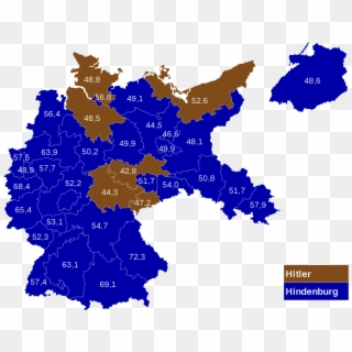 1932 German Presidential Election - German Election Map 1933 Clipart