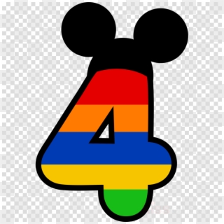 Download Numero 4 Mickey Png Clipart Minnie Mouse Mickey - Number 4 Mickey Mouse Transparent Png