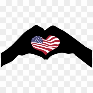 Clip Art Heart American Flag - Png Download