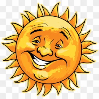 Clipart Of The Sun - Sun With A Creepy Face - Png Download