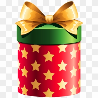 View Full Size - Round Christmas Gift Box Clipart