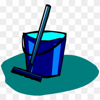 Mop And Bucket Blue Svg Clip Arts 600 X 558 Px - Png Download