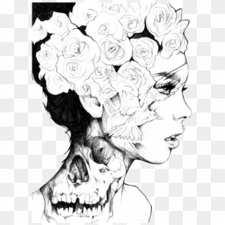 What If We Could See Was Really - Half Face Half Flowers Clipart