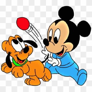 Disney Pluto The Dog Cartoon Clip Art Images On A Transparent - Baby Mickey And Pluto - Png Download