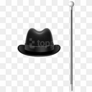 Free Png Download Fedora Hat With Canepicture Clipart - Fedora Transparent Png