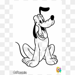 Drawn Disney Pluto Dog - Pluto Disney Black And White Clipart