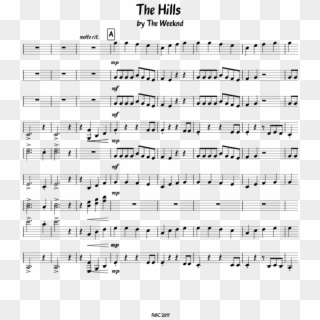 The Hills By The Weeknd - Sheet Music Clipart