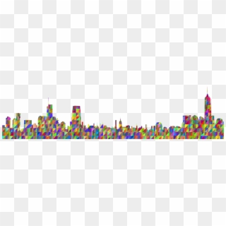 Manhattan Skyline Silhouette Panorama Triangle - Skyline Clipart