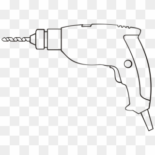 Augers Power Tool Impact Driver Hammer Drill - Drill Clipart Black And White - Png Download