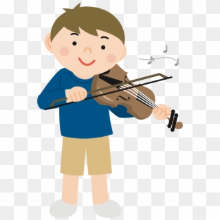 Banner Transparent Male Violinist Big Image Png - Playing Violin Cartoon Png Clipart