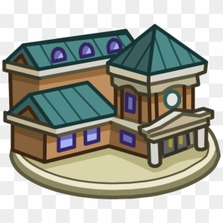 School Building Icon Png Map Iconsschool Building Icon - Club Penguin House Icon Clipart
