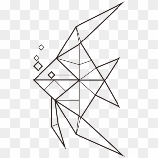 Geometric Fish Wall Sticker - Triangle Clipart