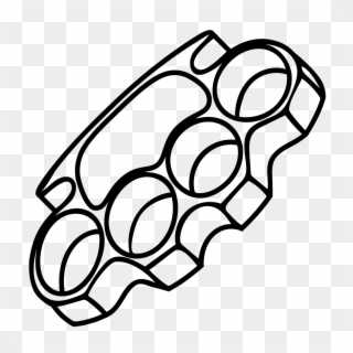 Brass Knuckles Decal - Brass Knuckle Drawings Clipart