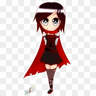 Rwby Chibi Ruby Rose Time Skip Ver And Next To My Line - Cartoon Clipart