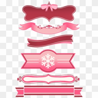 Ribbon Decoration Romance Holiday Png And Psd - Psd Clipart