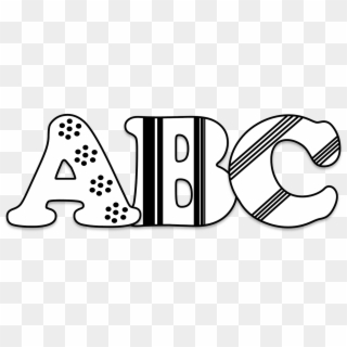 Abc Clipart Free Club Image - Abc Clipart Black And White - Png Download