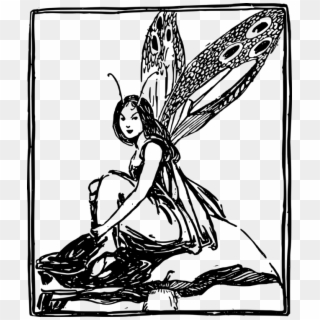 Fairy Butterfly Silhouette Drawing Visual Arts - Clip Art - Png Download