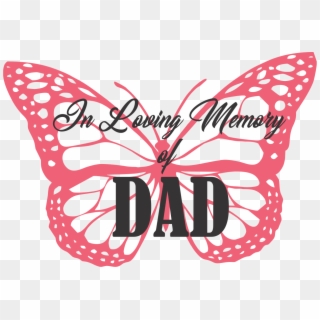In Loving Memory Of Dad - Butterfly Drawing Images With Colour Clipart