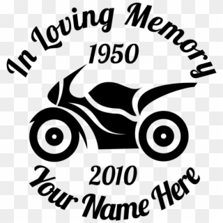 In Loving Memory Motorcycle Sticker - Motorcycle Clipart