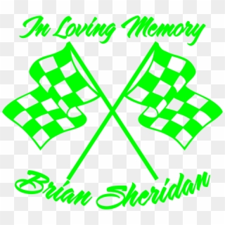 In Loving Memory Brian Sheridan - Checkered Flag Clipart
