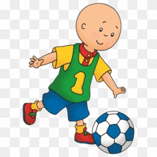 Football Players Pushing Clipart - Caillou Soccer - Png Download