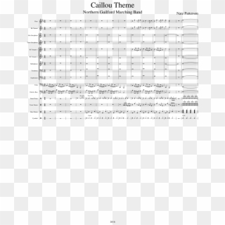 Caillou Theme Sheet Music Composed By Nate Patterson - Caillou Theme Song Sheet Music Clarinet Clipart