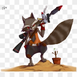 Rocket Raccoon Transparent Png - Rocket Raccoon Comic Gun Clipart