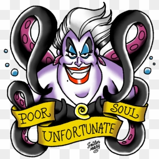 Maleficent Tattoo Cattivi Disney Villain The Walt Disney - Poor Unfortunate Souls Tattoo Clipart