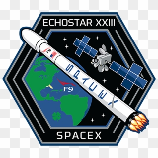 Spacex Falcon 9 Echostar 23 Mission Patch - Echostar 23 Patch Clipart