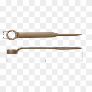 Construction Box End Wrench With Pin, Offset - Metalworking Hand Tool Clipart