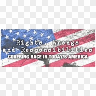 Covering Race In Today's America Logo - Broken American Flag Background Clipart