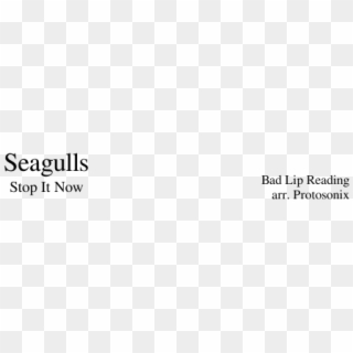 Seagulls Sheet Music Composed By Bad Lip Reading Arr - Slope Clipart