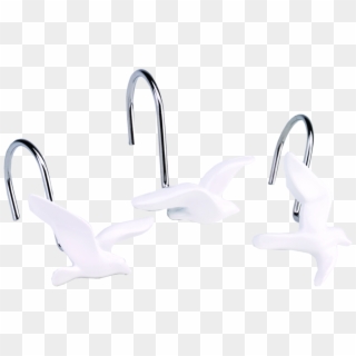Seagulls Shower Curtain Hooks - Earrings Clipart