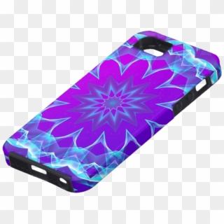 Psychedelic Stars, Abstract Violet Purple Glow Mandala - Mobile Phone Case Clipart