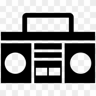 Boom Box With Handle Comments - Ghetto Blaster Icon Png Clipart