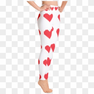 "8 Bit Heart" Yoga Leggings - Yoga Pants Clipart