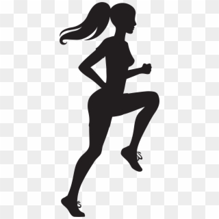 Running Woman Silhouette Transparent Image - Athletics Sports Clip Art - Png Download