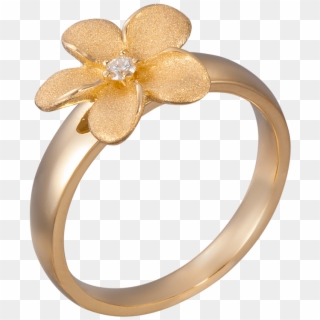 14k Yellow Gold Flower Ring Clipart
