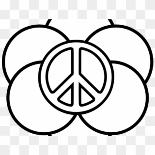 Peace Sign Clipart Coloring Book - Coloring Pages Soccer Logos - Png Download