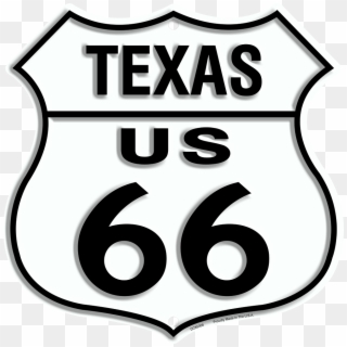 Us Route 66 Texas 12 X 12" Shield Metal Tin Embossed - Texas Route 66 Sign Clipart