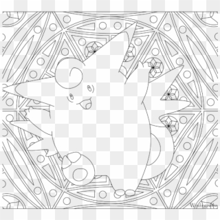 Adult Pokemon Coloring Page Clefable - Pokemon Adult Coloring Sheet Clipart