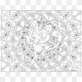 Meowth Pokemon - Colouring Pages Adults Printable Pokemon Clipart