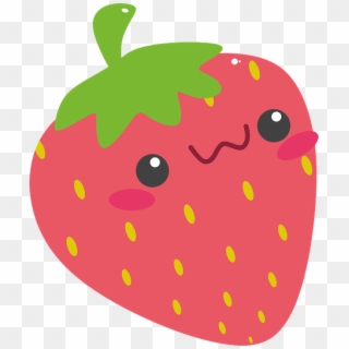 Strawberry Clipart Kawaii - Cute Strawberry With Face - Png Download