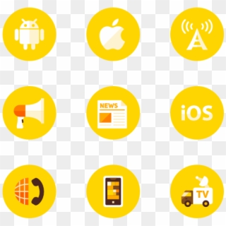 Communication - Vector Yellow Icon Png Clipart