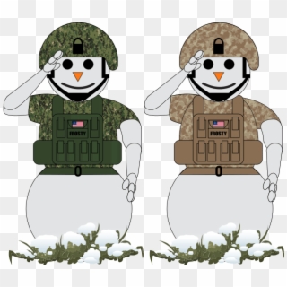 Military Snowman Clipart