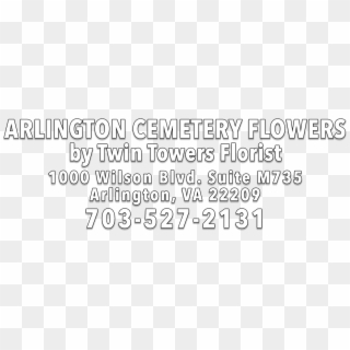 Arlington Cemetery Flowers By Twin Towers Florist - Calligraphy Clipart