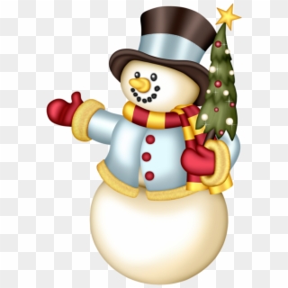 Фото, Автор Andy-video На Яндекс - Blue Christmas Snowman Clipart - Png Download