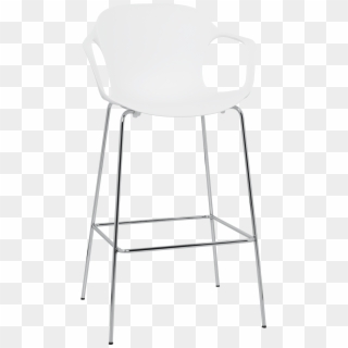 Nap Bar Stool Kasper Salto Milk White Chrome Steel - Chair Clipart