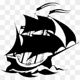 Welcome To Sailor's Art - Black Ship Logo Clipart